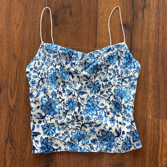 Alice + Olivia Floral Devore Tank Top - Picture 1 of 4